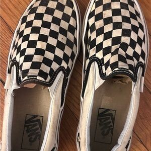 Vans Black and White Checkered Slip-Ons